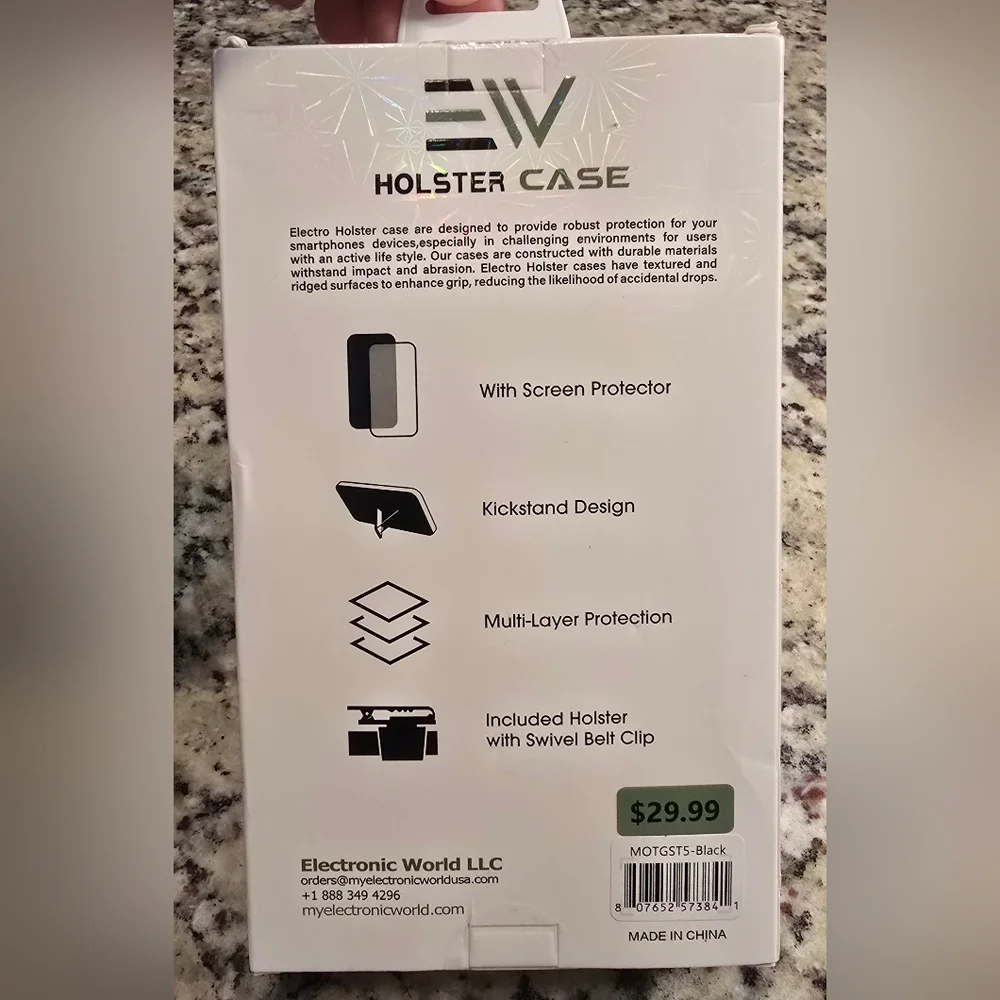 Black Holster Case for Moto G Stylus 5G (2024)